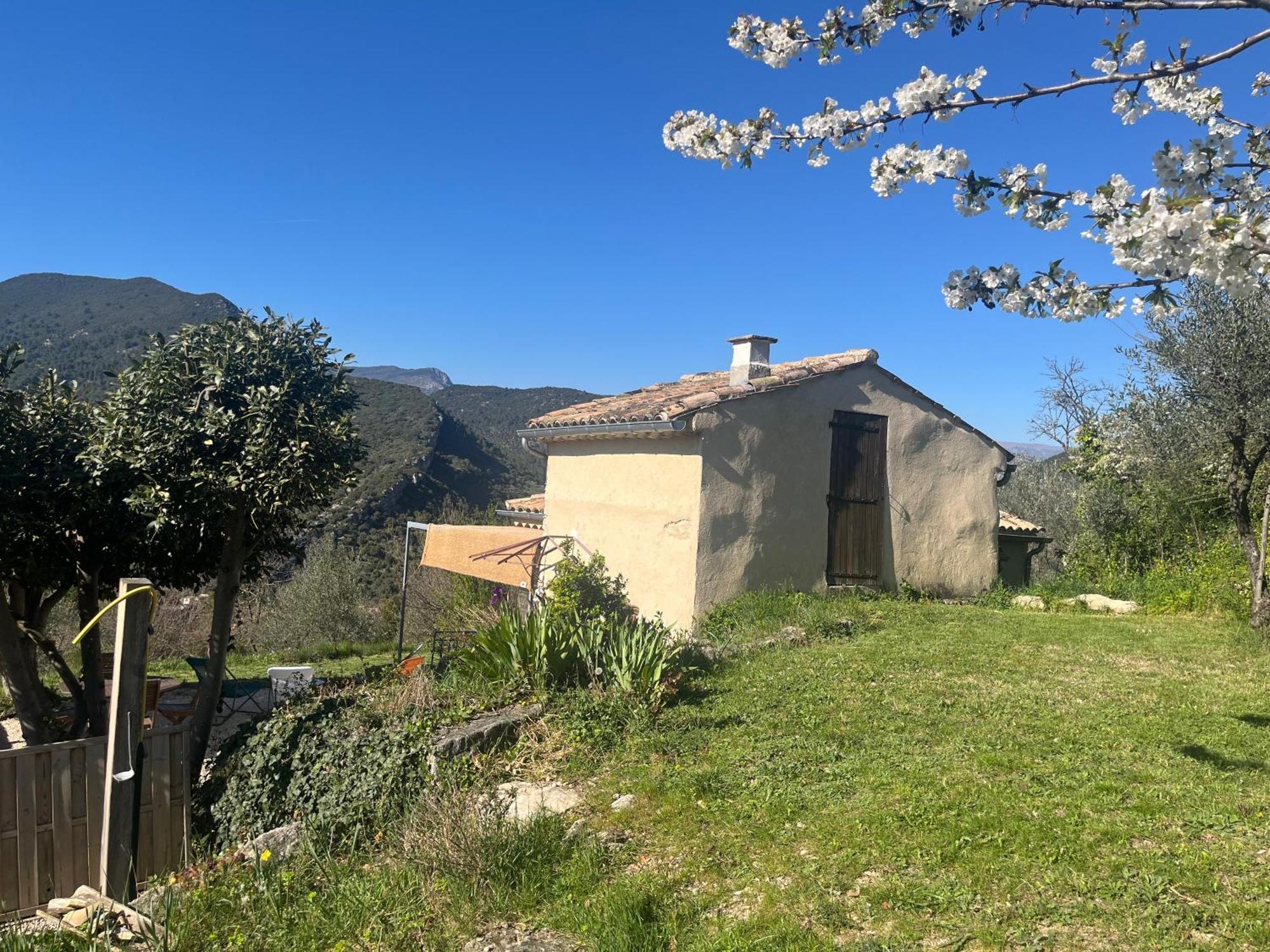 Villa Cabanon entouré de montagnes et d'oliviers Nyons Esterno foto